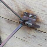 Folding wooden and metal table