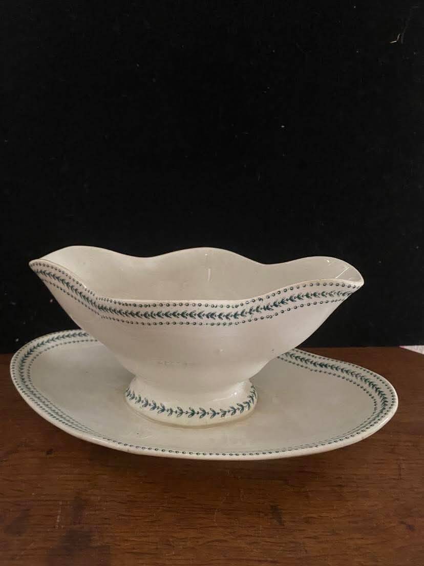 Ironstone sauce boat model Laurels.