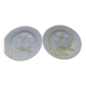 Paire d'assiettes K&G Lunéville modèle Clématite