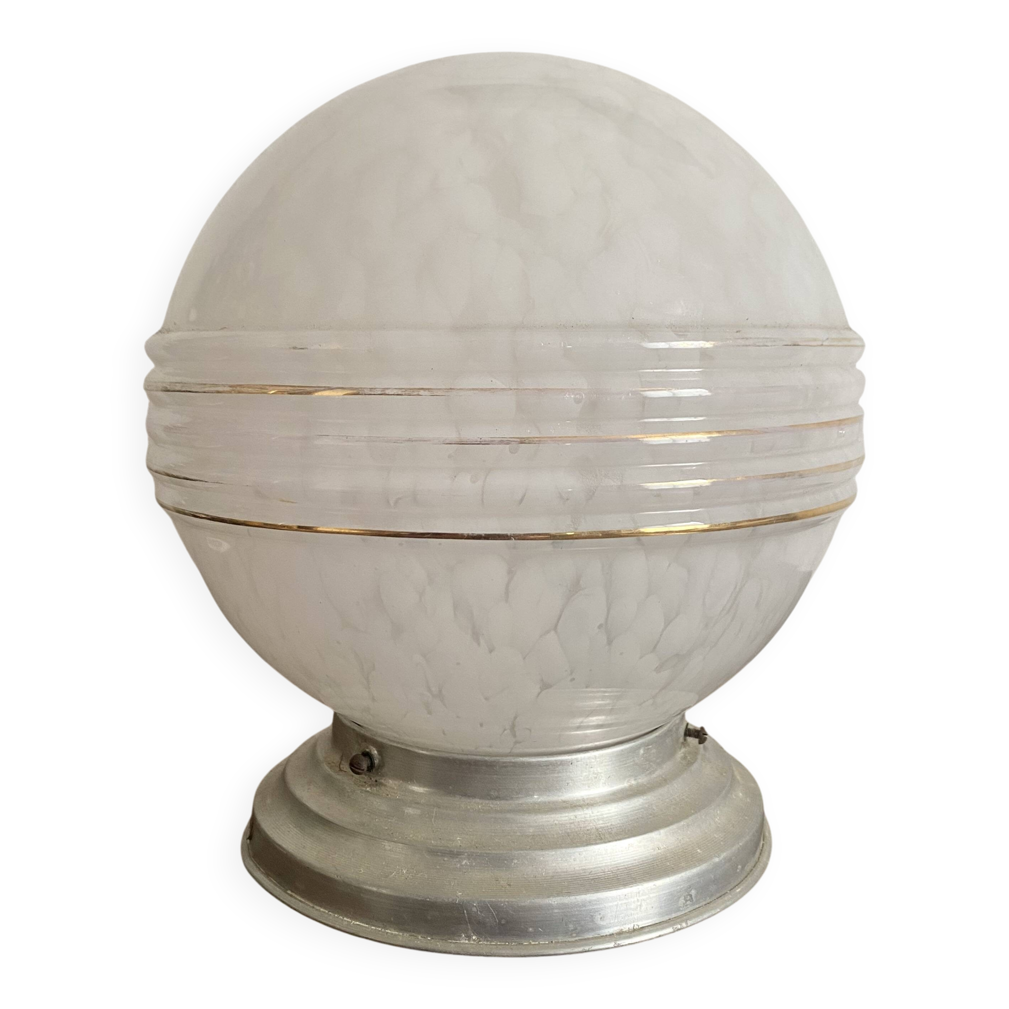 Art Deco glass ball ceiling light from Clichy
