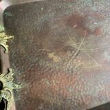 Hammered copper tray and bronze handles