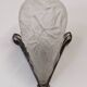 Art Deco wall lamp in frosted glass and nickel-plated bronze circa 1920