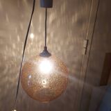 Vintage blown glass pendant lamp