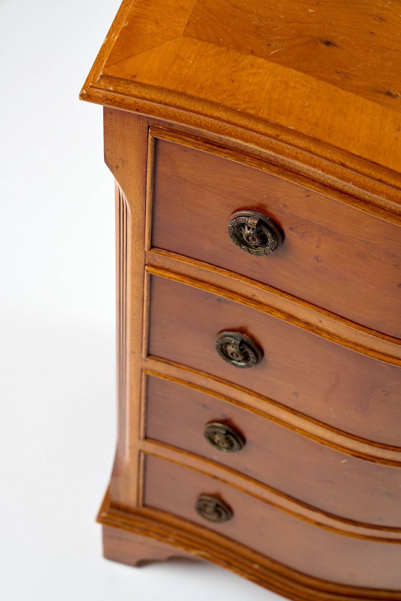 Original English cherry chest of drawers Burton Reproductions Limited