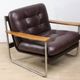 Vintage Bauhaus style armchair in leatherette and metal, 1970