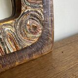 Mirror in incised ceramic resin 1970
