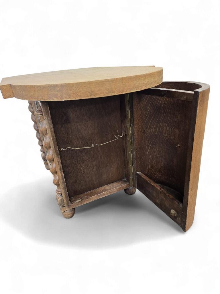 Petit meuble bar art déco vintage incurvé / meuble à thé / vitrine