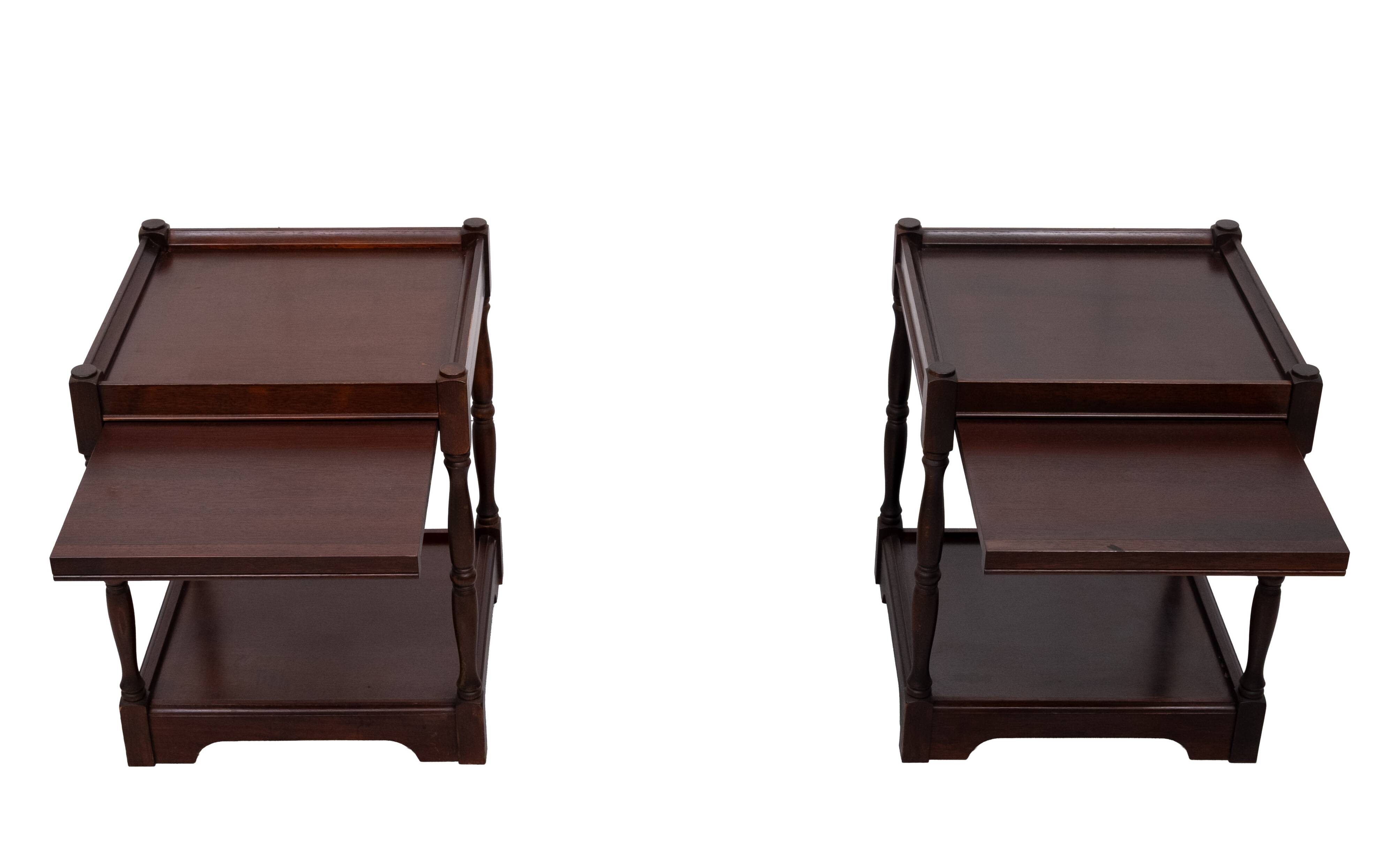 Georgian style set Mahogany night stands sofa tables .England
