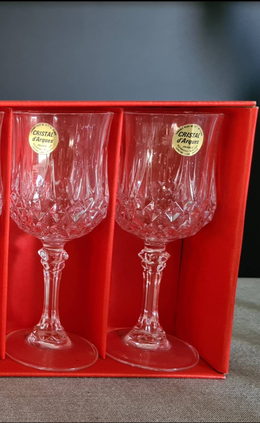 Arques crystal water glasses ''Longchamps''