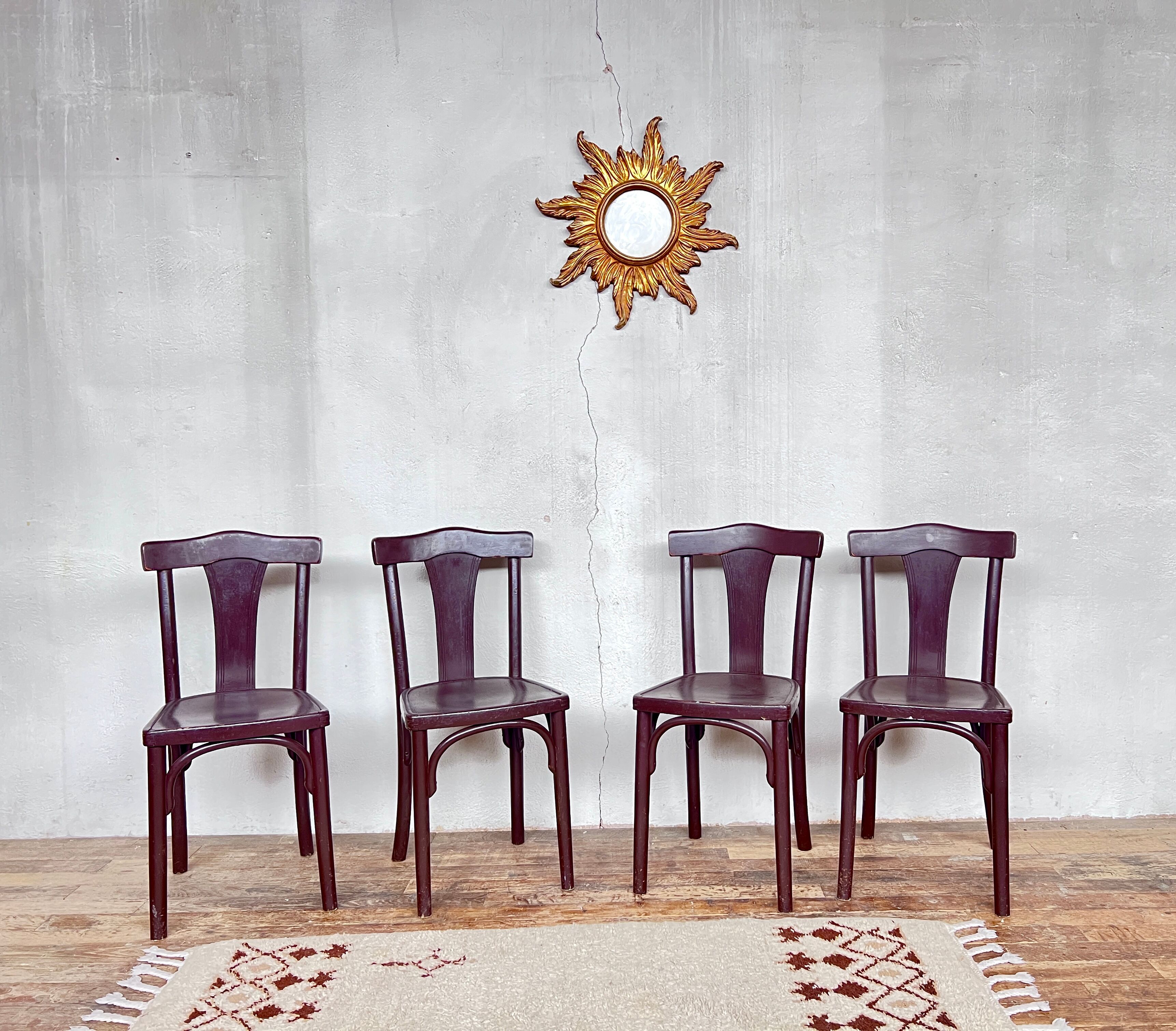 Série de 4 chaises Thonet N°A217 de 1930