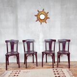 series of 4 Thonet chairs N°A217 of 1930