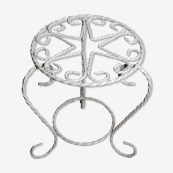 Wrought iron round side table