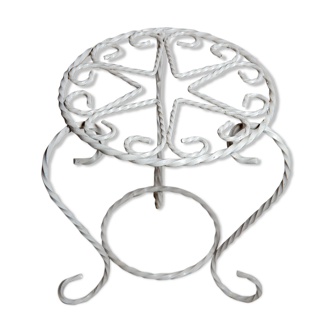 Wrought iron round side table