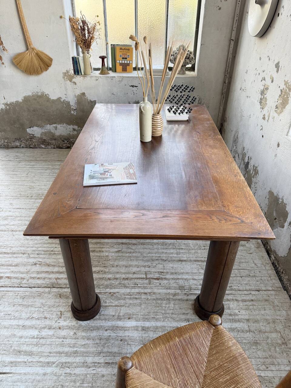 Dudouyt oak dining table 1940