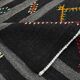 8x11 Black Gray Oversize Kilim Rug, 235x337Cm