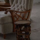 Decorative stool carved from African hardwood / Tribal art piece, mid-20th century