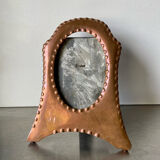 Art nouveau copper and metal picture frame