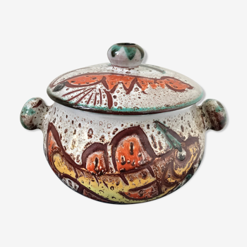 Pot with Vallauris ceramic lid