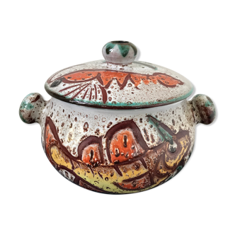 Pot with Vallauris ceramic lid