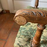 Pair of carved sheepbone armchairs with toe. Louis XIII early twentieth century