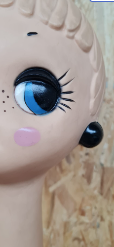 Vintage Twiggy hat head 60s-70s