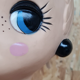 Vintage Twiggy hat head 60s-70s