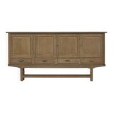 Brutalist oak sideboard from the mid-20th century, Danish cabinetmaker, 1960s.