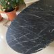 Table à manger en marbre nero marquina 1970 vintage italie