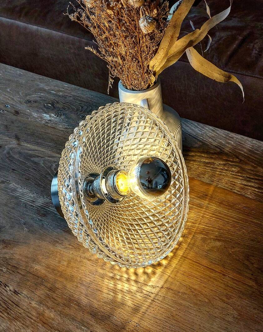 Vintage crystal wall light