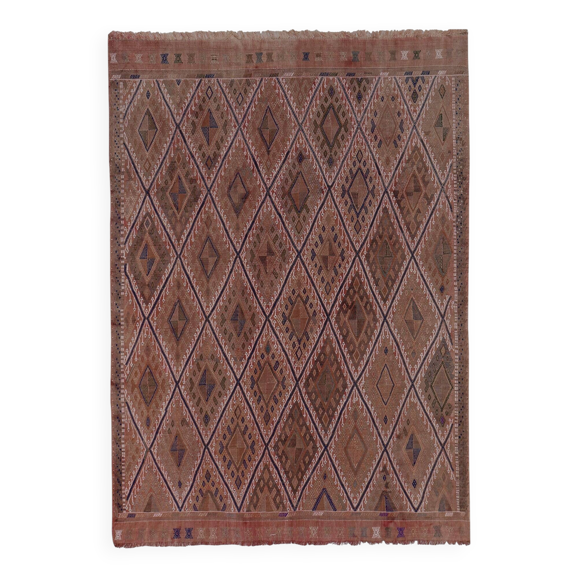 Vintage Turkish kilim handwoven 168x238 cm
