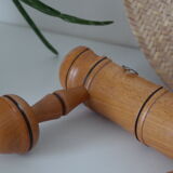 Portemanteau en bois style bambou vintage