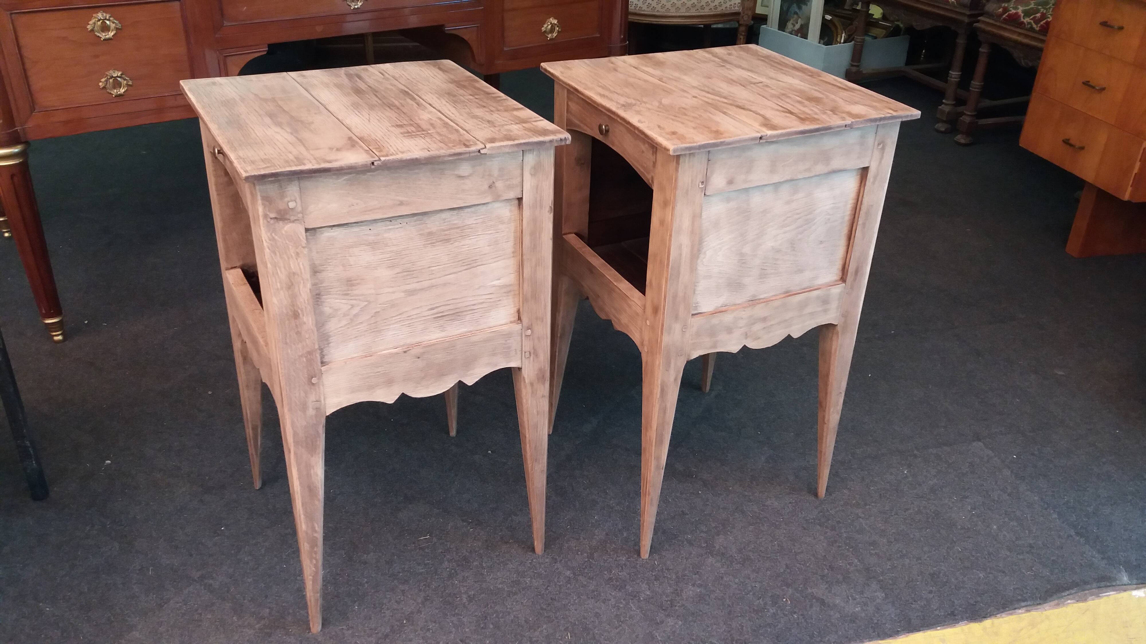 Pair of rustic bedside tables