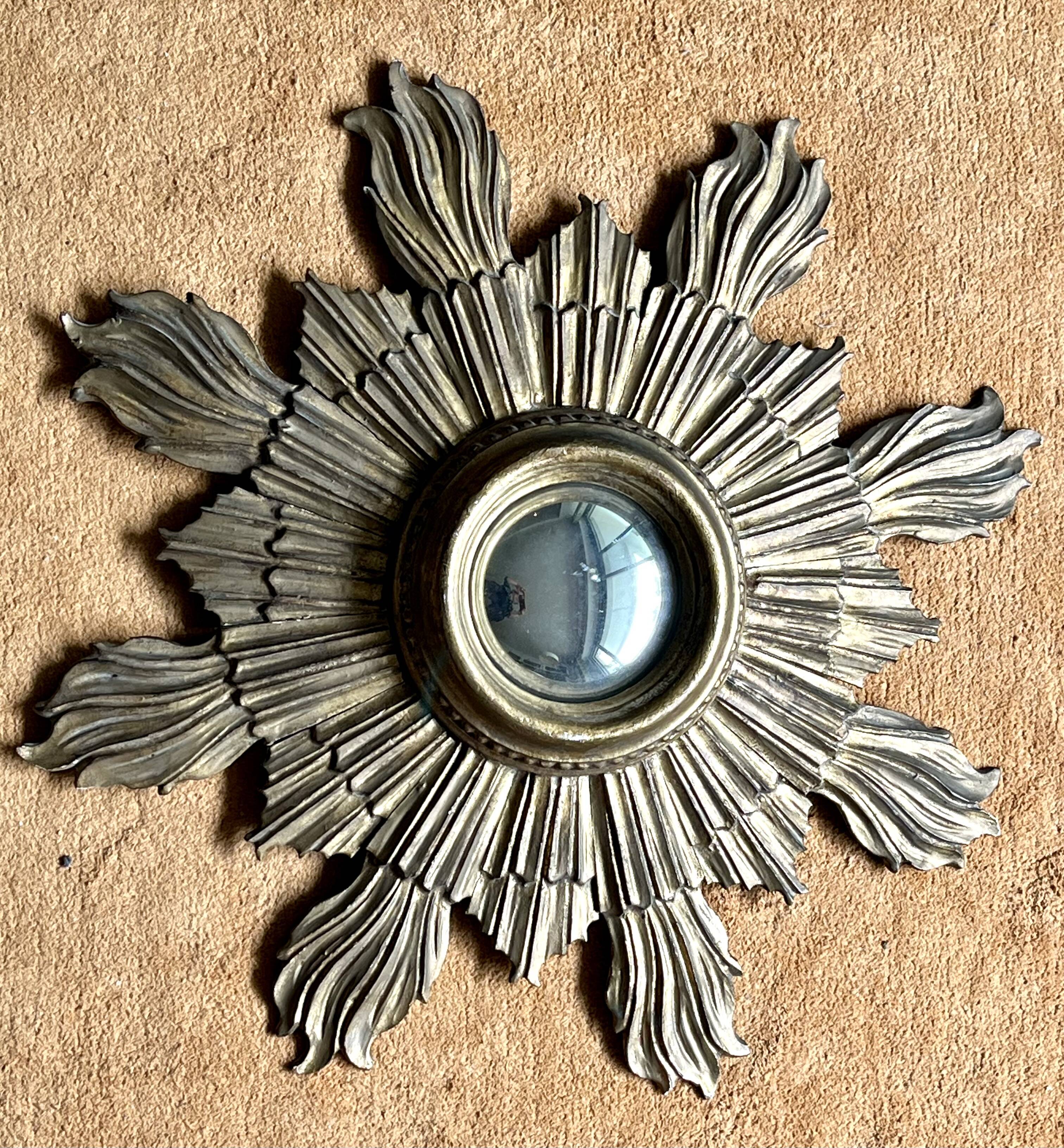 Sun mirror - Witch's eye - Wood - 1950s