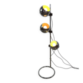 Vintage Space Age "Eyeball" Floor Lamp 3 Chrome Globes 1970s