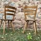 Series of 20 Scandinavian chairs or vintage wooden bistro