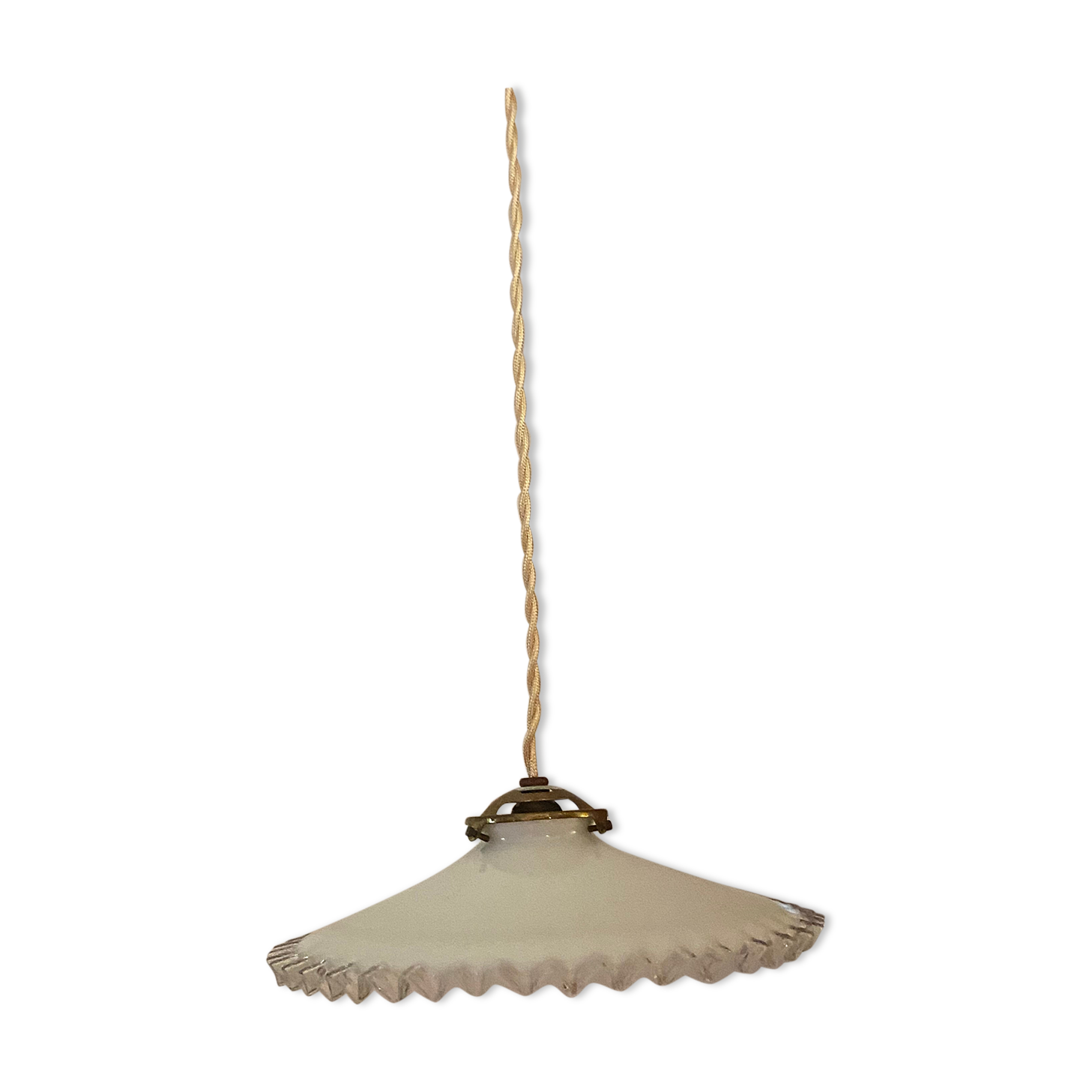 Vintage opaline hanging lamp