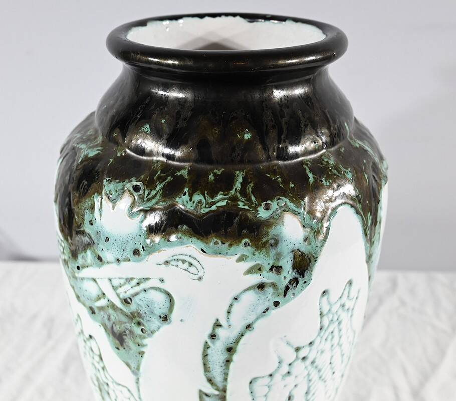 “Les Pélicans” vase, signed L. Alaurant – 1950