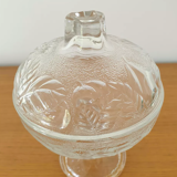 Chiseled glass candy box