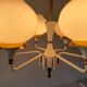 6 suspended glass lamps in white brass by Hans-Agne Jakobsson, 1960s, Sweden