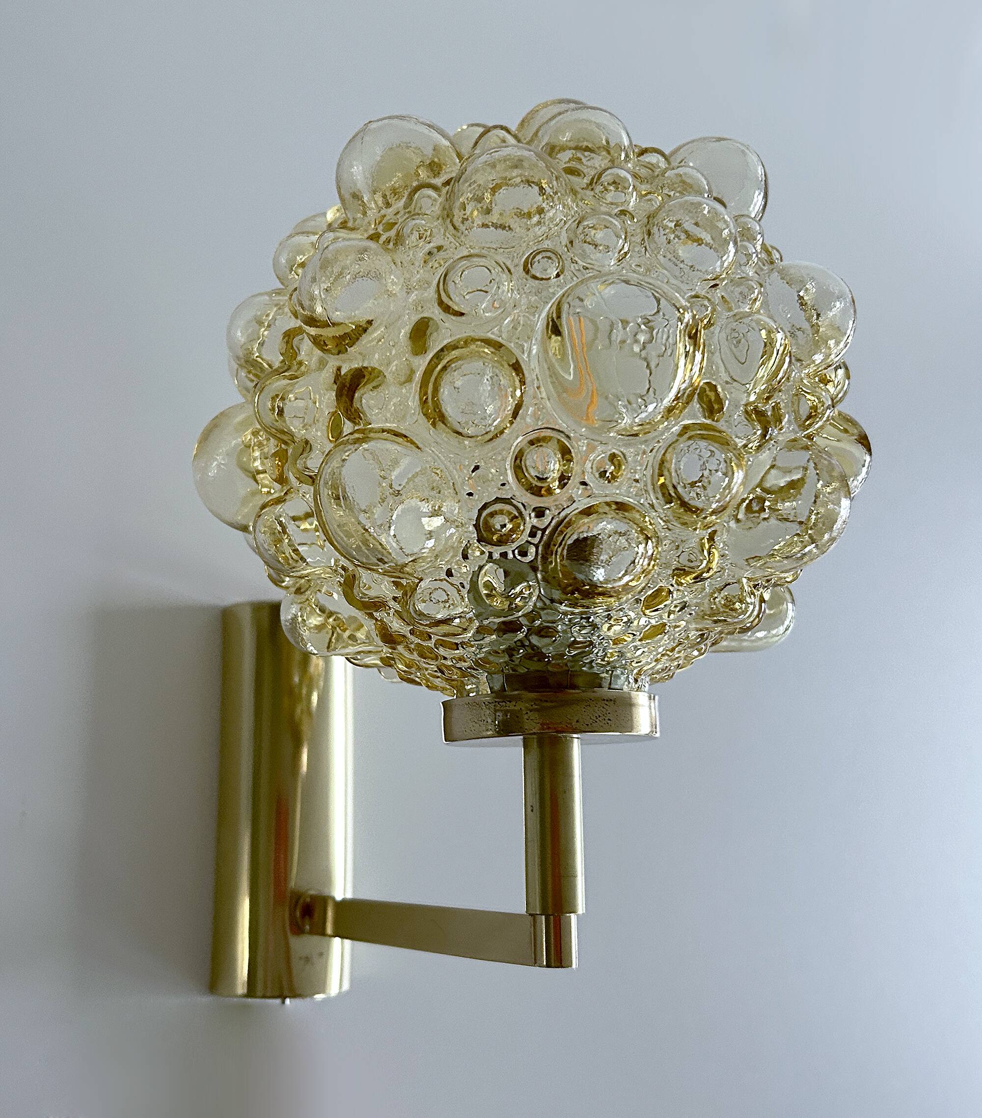 Vintage Limburg Glass Bubble Wall Lamp