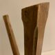 Pair of wooden stools rectangualaires, tripods and handicrafts
