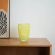 Lemon-coloured glass vase, Danish design, 1970s, made in Denmark