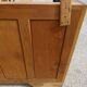 Solid walnut sideboard, moustache legs, black marble top.