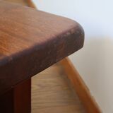 Brutalist coffee table in solid oak