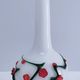 vase glass paste floral decoration Japonese style vintage