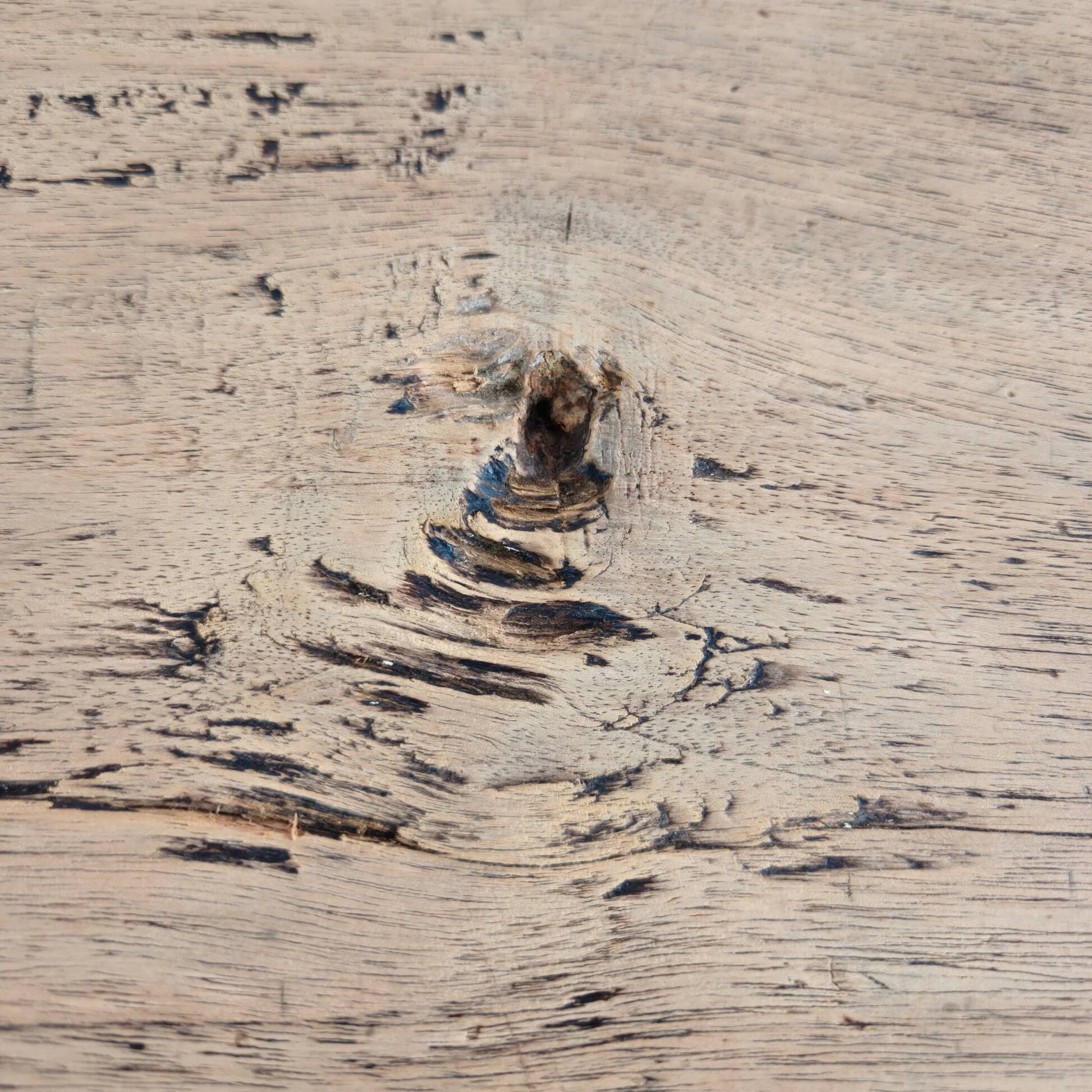Antique 19th century French farmhouse oak coffee table