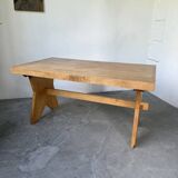Table, mobilier de montagne en hêtre, 1950