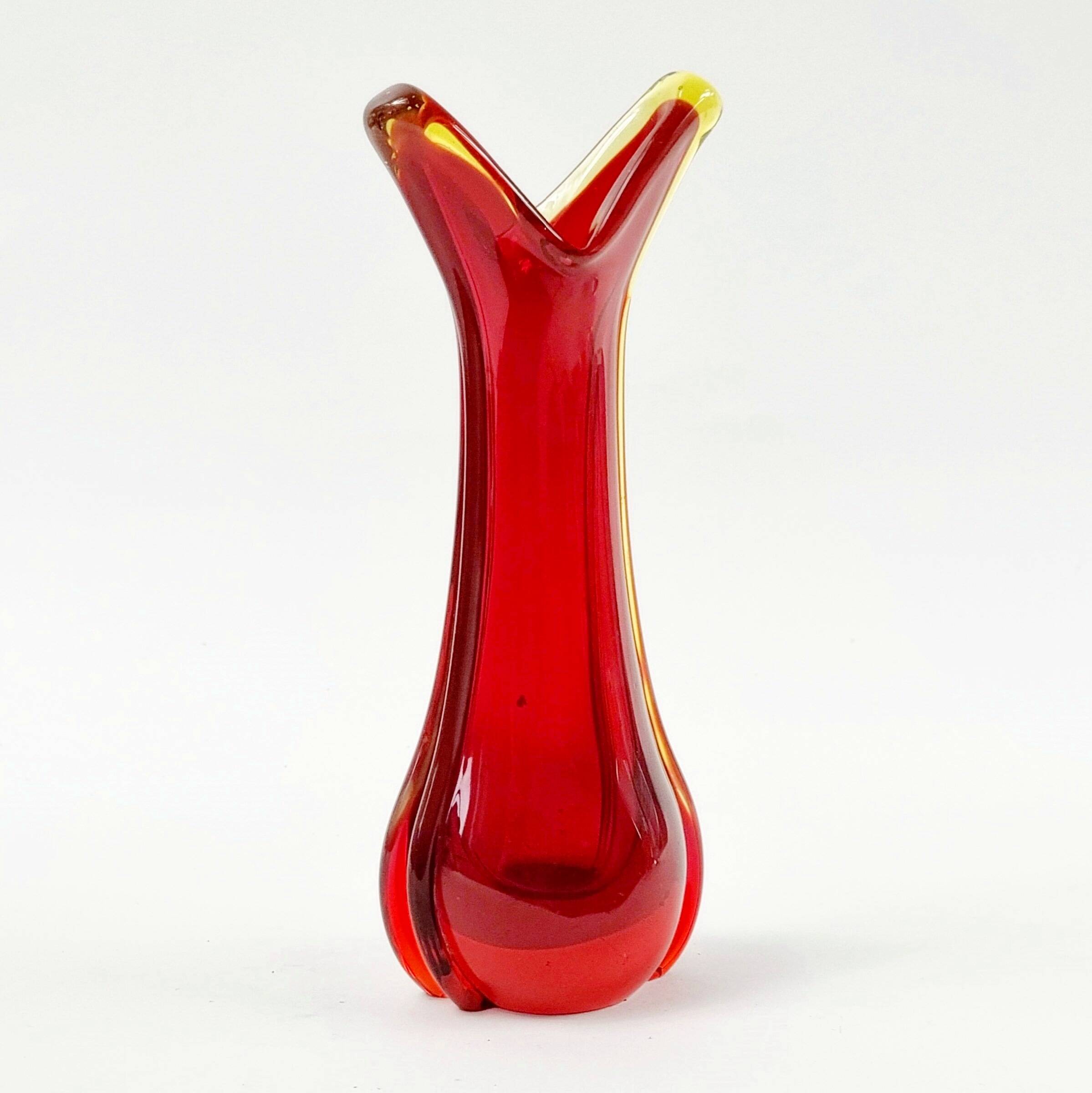 Mid-Century Murano Glass Vase by Flavio Poli for Seguso, Italy, 1960s