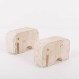 Vintage travertine elephant sculptures by Enzo Mari for Fratelli Mannelli, 1970s