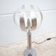 Vintage lamp, table lamp, chrome lamp with brushed steel blades, flower lamp, design lamp